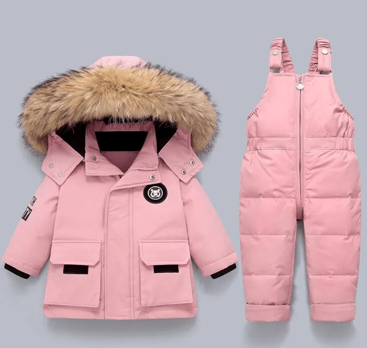 Kids Snowsuit 2 Piece – Quilted Winter Set with Hooded Jacket & Snow Pants, 6 Colors, 2T-5T – Hermosa - Nalani - Fashion Clothing and Decor