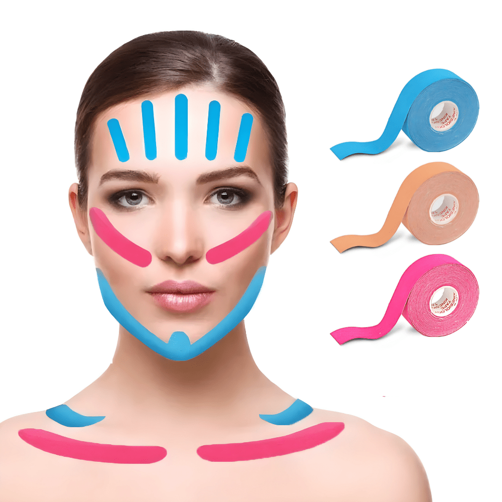 Kinesiology Tape for Face and Neck – Facial Tape for Overnight Skincare, Latex-Free, Skin-Friendly Adhesive – DermaTape - Nalani - Fashion Clothing and Decor