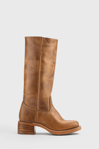 Knee High Boots With Stacked Heel And Round Toe For Women - Nalani - UK Fashion Clothing and Decor
