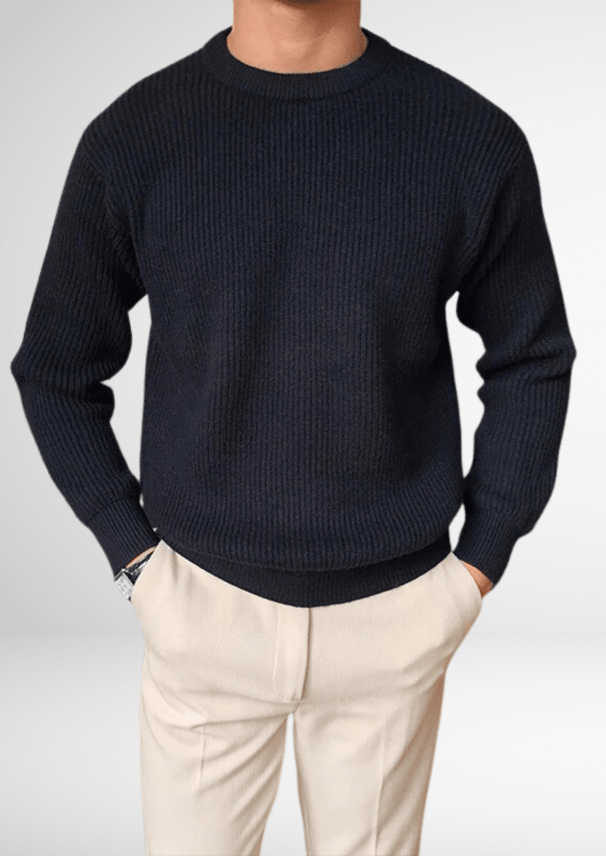 Knitted Crew Neck Jumper All Season Smart Casual Essential - Nalani - UK Fashion Clothing and Decor