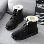 Lace Up Snow Boots For Women With Cross Straps Comfortable Winter - Nalani - UK Fashion Clothing and Decor