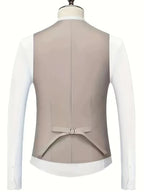 Lanesi - Slim Fit Three - Piece Men's Suit Glossy Finish Blazer - Nalani - Fashion Clothing and Decor