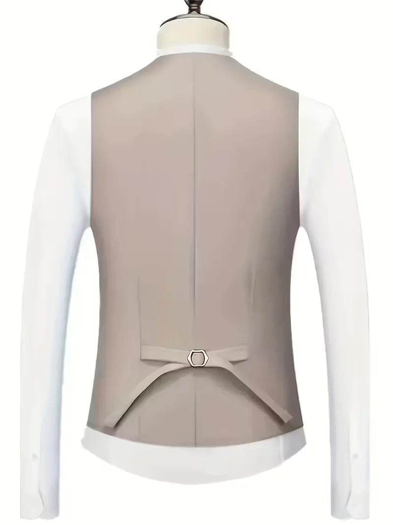 Lanesi - Slim Fit Three - Piece Men's Suit Glossy Finish Blazer - Nalani - Fashion Clothing and Decor