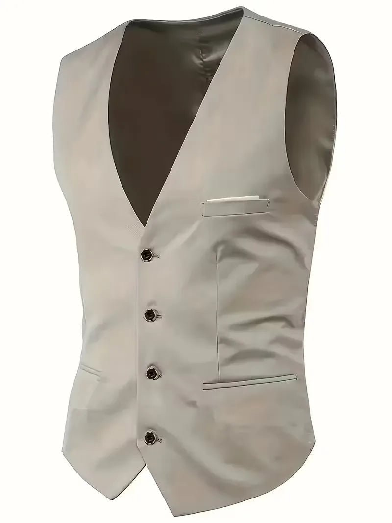 Lanesi - Slim Fit Three - Piece Men's Suit Glossy Finish Blazer - Nalani - Fashion Clothing and Decor