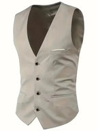 Lanesi - Slim Fit Three - Piece Men's Suit Glossy Finish Blazer - Nalani - Fashion Clothing and Decor