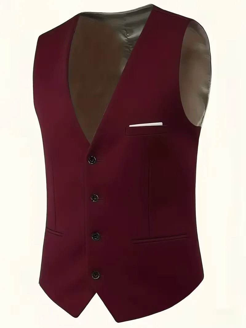 Lanesi - Slim Fit Three - Piece Men's Suit Glossy Finish Blazer - Nalani - Fashion Clothing and Decor