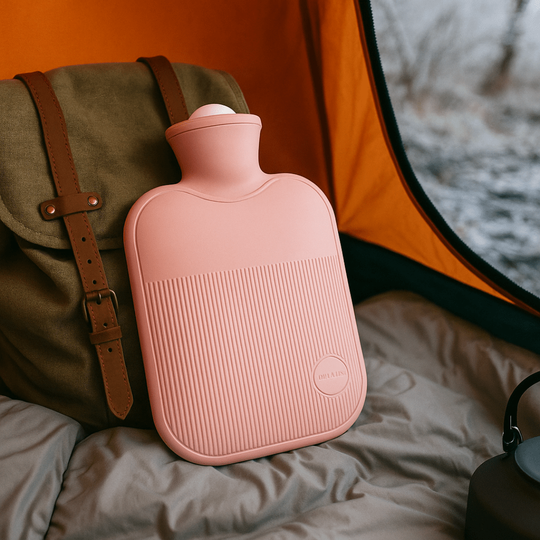 Large Hot Water Bottle 68 oz with Soft Fleece Cover – Leak-Resistant, Warmth for Feet, Hands & Back, 4 Colors - Nalani - Fashion Clothing and Decor