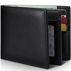 Leather Bifold Wallet for Men with RFID Blocking – Slim Men's Wallet with 13 Card Slots, Brown, Dark Brown & Black | Hommes - Nalani - Fashion Clothing and Decor