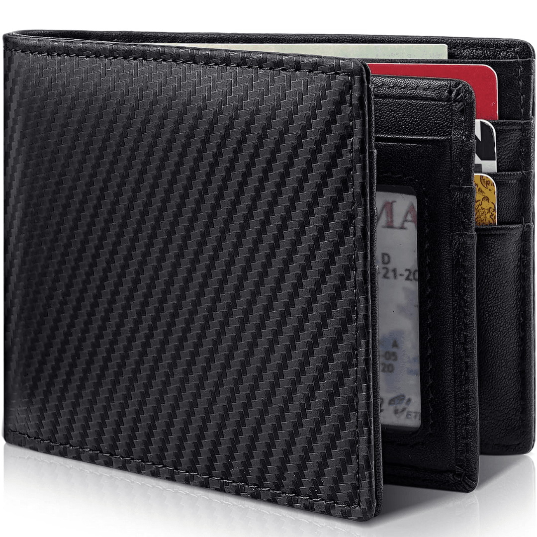 Leather Bifold Wallet for Men with RFID Blocking – Slim Men's Wallet with 13 Card Slots, Brown, Dark Brown & Black | Hommes - Nalani - Fashion Clothing and Decor