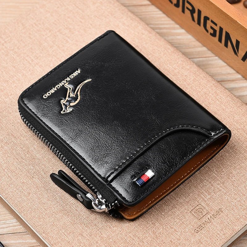 Leather RFID Protected Zipper Wallet for Men Waterproof - Nalani - UK Fashion Clothing and Decor