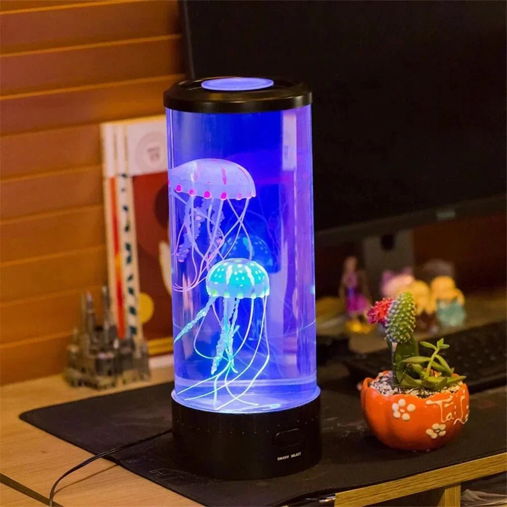 LED Jellyfish Lava Lamp - OceanGlow Colorful Mood Lighting For Home - Nalani - Fashion Clothing and Decor