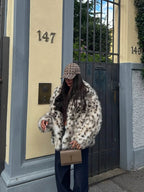Leopard Print Faux Fur Coat With Plush Cozy Warmth - Nalani - UK Fashion Clothing and Decor