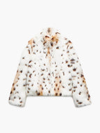 Leopard Print Faux Fur Coat With Plush Cozy Warmth - Nalani - UK Fashion Clothing and Decor