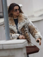 Leopard Print Faux Fur Coat With Plush Cozy Warmth - Nalani - UK Fashion Clothing and Decor