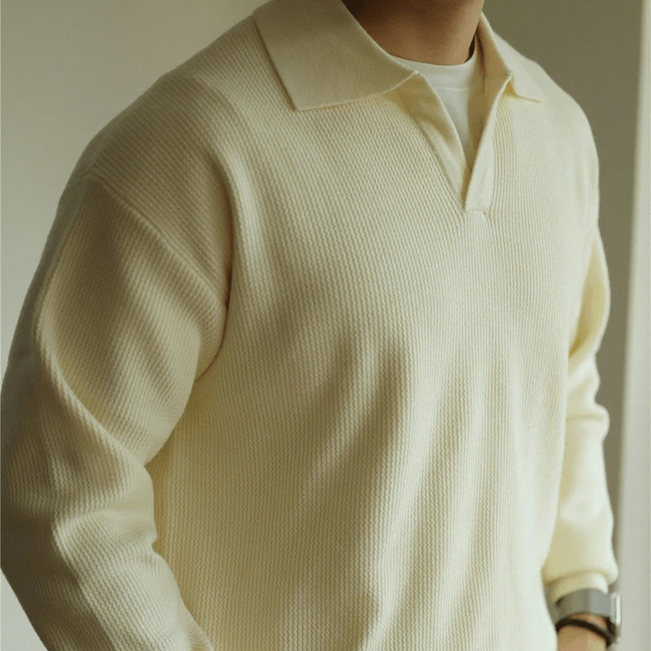Levan Knit Polo Lightweight Knit Polo For Casual Office Wear - Nalani - Fashion Clothing and Decor