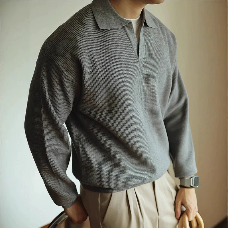 Levan Knit Polo Lightweight Knit Polo For Casual Office Wear - Nalani - Fashion Clothing and Decor