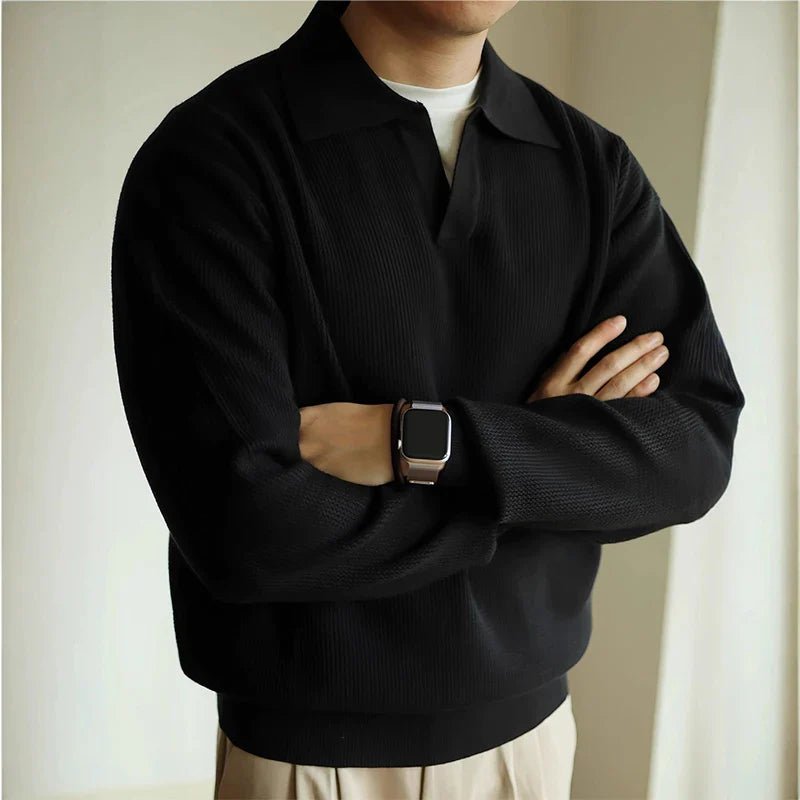 Levan Knit Polo Lightweight Knit Polo For Casual Office Wear - Nalani - Fashion Clothing and Decor