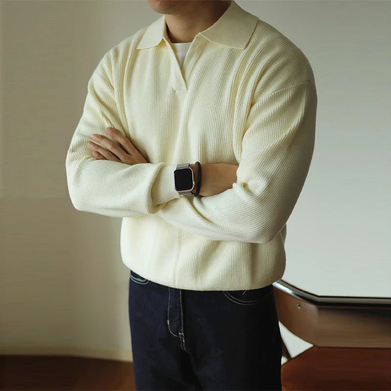 Levan Knit Polo Lightweight Knit Polo For Casual Office Wear - Nalani - Fashion Clothing and Decor