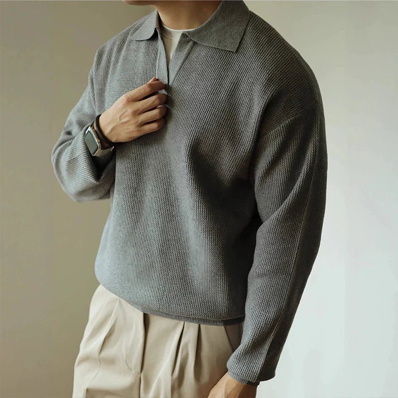 Levan Knit Polo Lightweight Knit Polo For Casual Office Wear - Nalani - Fashion Clothing and Decor