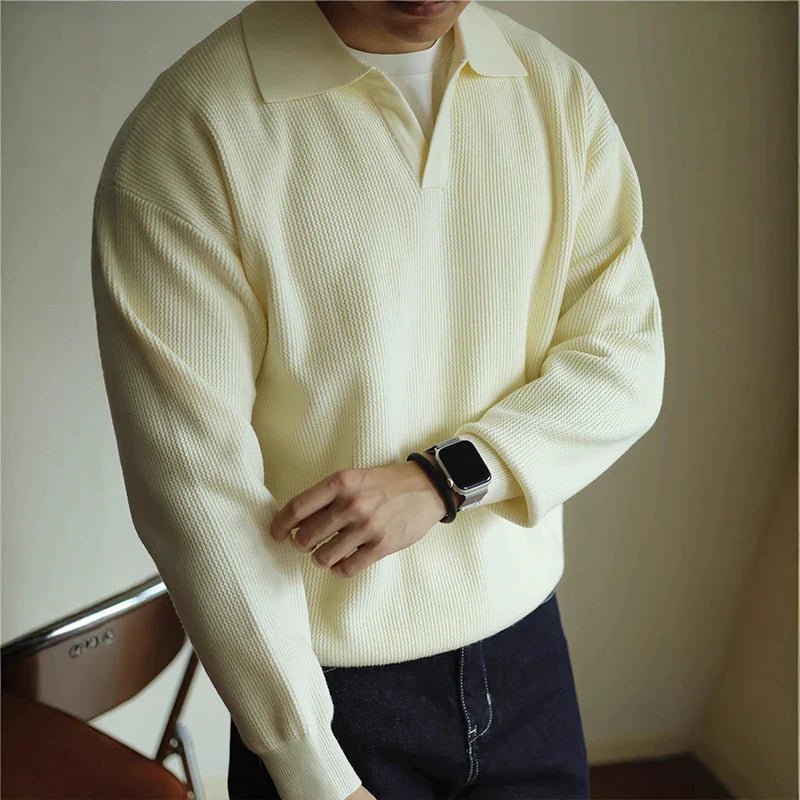 Levan Knit Polo Lightweight Knit Polo For Casual Office Wear - Nalani - Fashion Clothing and Decor