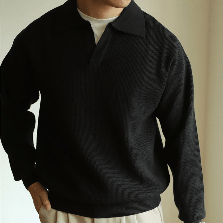Levan Knit Polo Lightweight Knit Polo For Casual Office Wear - Nalani - Fashion Clothing and Decor
