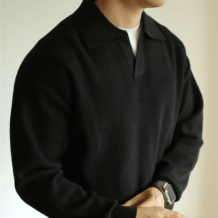 Levan Knit Polo Lightweight Knit Polo For Casual Office Wear - Nalani - Fashion Clothing and Decor
