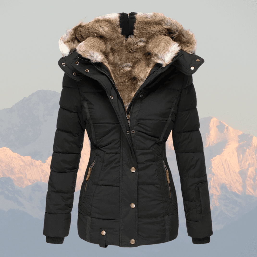 Liana | Women’s Down Puffer Winter Jacket with Faux Fur Hood – Warm, Waterproof & Insulated Winter Coat - Nalani - UK Fashion Clothing and Decor
