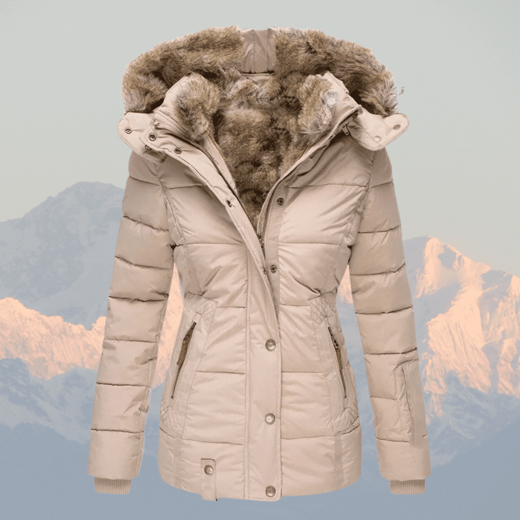 Liana | Women’s Down Puffer Winter Jacket with Faux Fur Hood – Warm, Waterproof & Insulated Winter Coat - Nalani - UK Fashion Clothing and Decor
