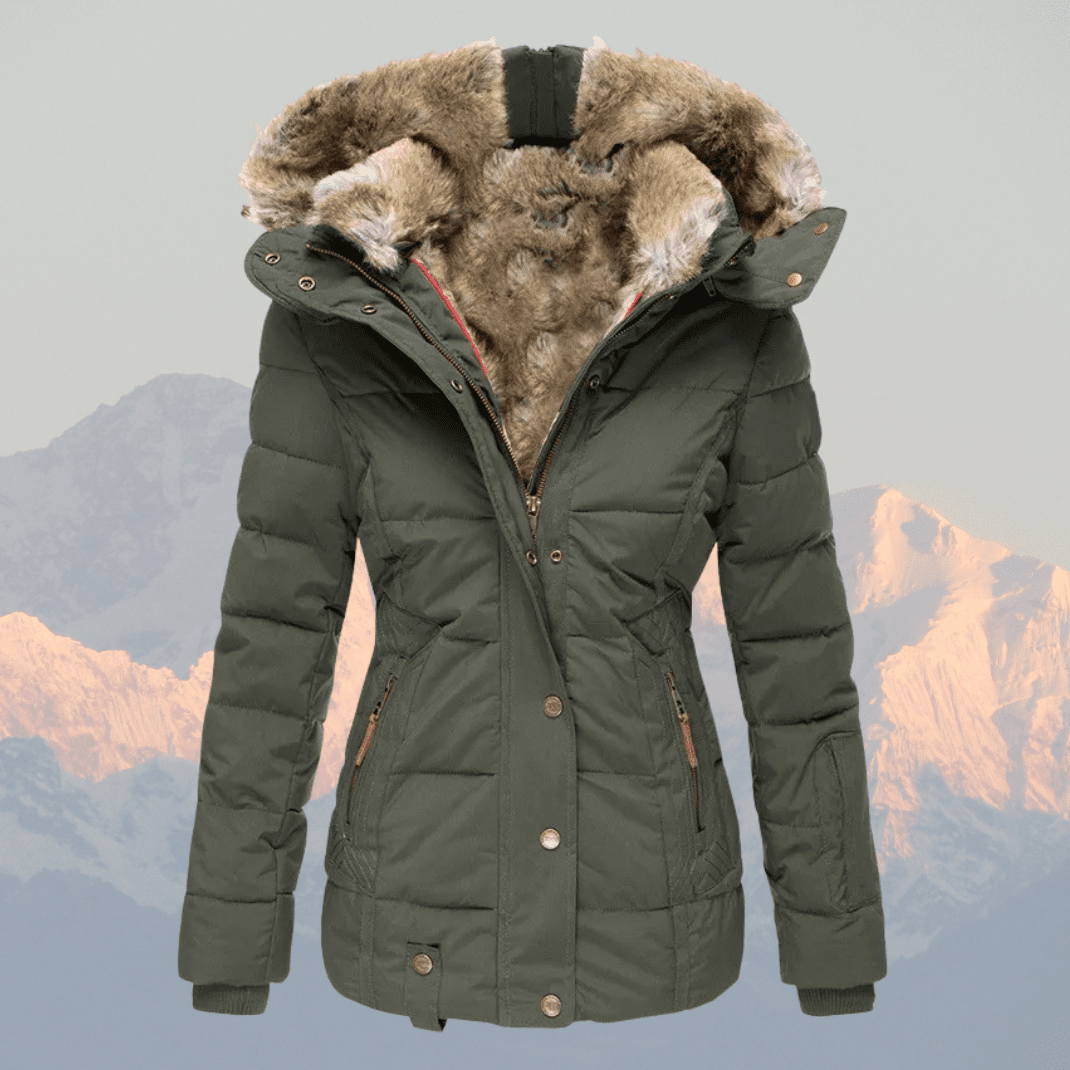 Liana | Women’s Down Puffer Winter Jacket with Faux Fur Hood – Warm, Waterproof & Insulated Winter Coat - Nalani - UK Fashion Clothing and Decor