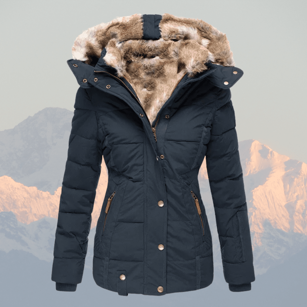 Liana | Women’s Down Puffer Winter Jacket with Faux Fur Hood – Warm, Waterproof & Insulated Winter Coat - Nalani - UK Fashion Clothing and Decor