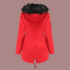 Liana | Women’s Parka Coat – Mid - Length Regular Fit – Faux Fur Hood – Insulated – Adjustable Waist - Nalani - UK Fashion Clothing and Decor