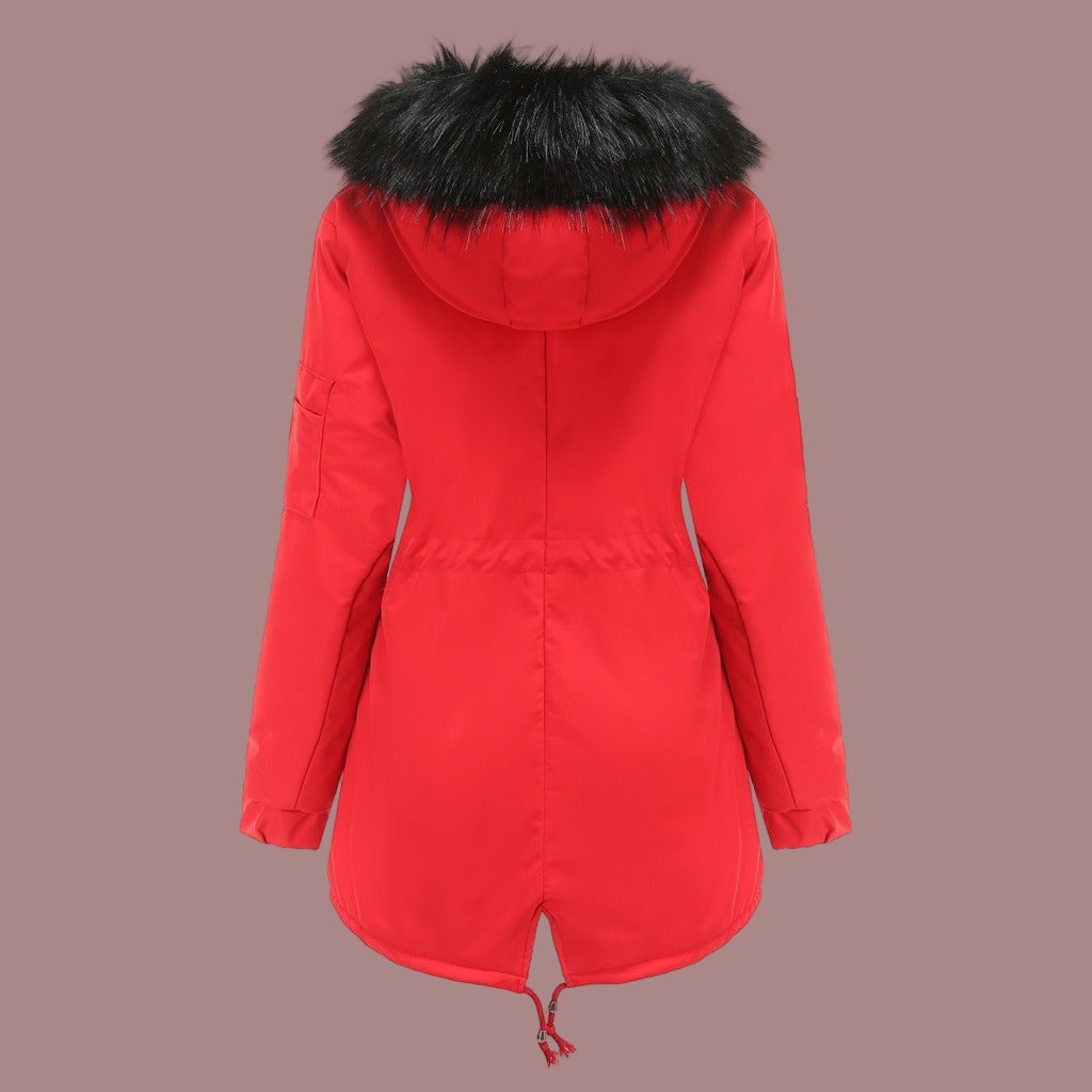 Liana | Women’s Parka Coat – Mid - Length Regular Fit – Faux Fur Hood – Insulated – Adjustable Waist - Nalani - UK Fashion Clothing and Decor