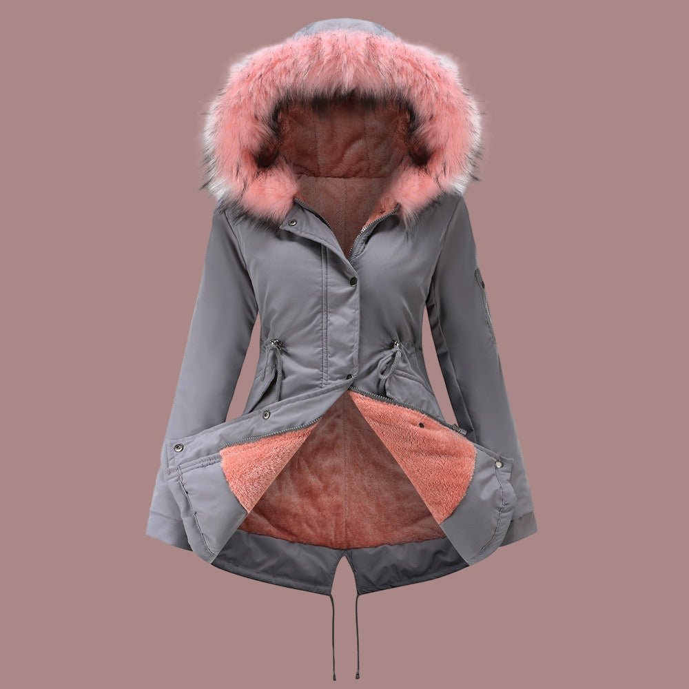 Liana | Women’s Parka Coat – Mid - Length Regular Fit – Faux Fur Hood – Insulated – Adjustable Waist - Nalani - UK Fashion Clothing and Decor