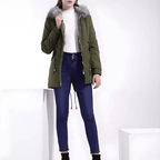 Liana | Women’s Parka Coat – Mid - Length Regular Fit – Faux Fur Hood – Insulated – Adjustable Waist - Nalani - UK Fashion Clothing and Decor
