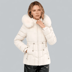Liana | Women’s Parka Coat – Quilted Insulated – Tailored Fit – Faux Fur Hood – Mid Length - Nalani - UK Fashion Clothing and Decor