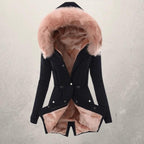 Liana | Women’s Parka Winter Jacket – Mid - Length Fit – Faux Fur Lined – Hooded with Button Closure - Nalani - UK Fashion Clothing and Decor