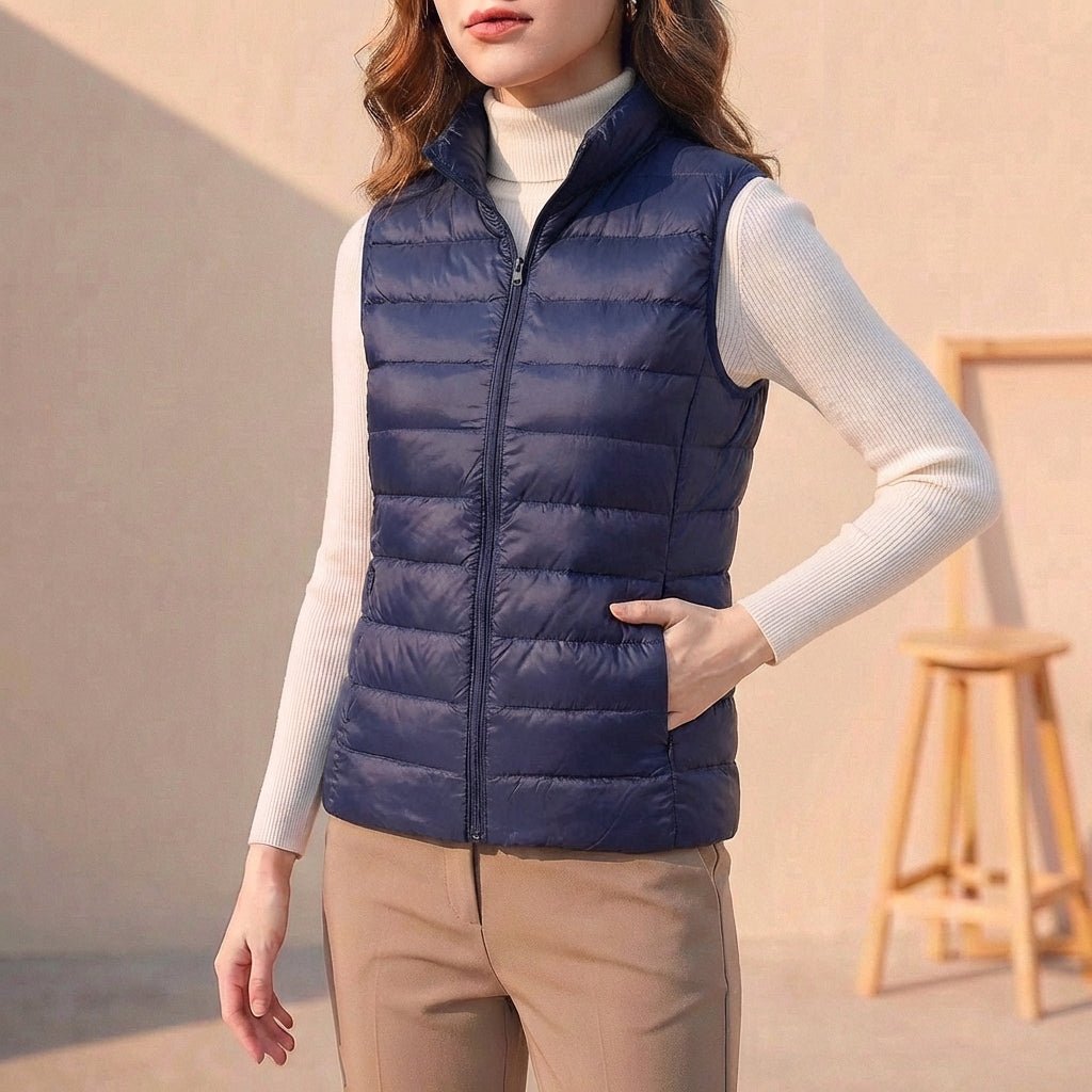 Lightweight Puffer Vest for Layering and All Season Warmth - Nalani - UK Fashion Clothing and Decor
