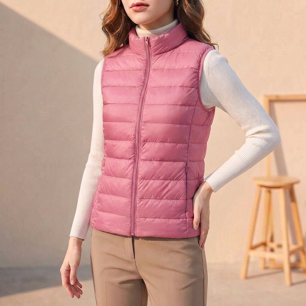 Lightweight Puffer Vest for Layering and All Season Warmth - Nalani - UK Fashion Clothing and Decor
