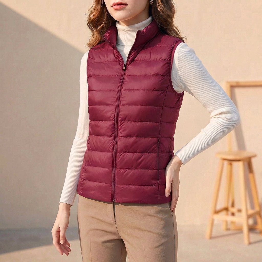 Lightweight Puffer Vest for Layering and All Season Warmth - Nalani - UK Fashion Clothing and Decor