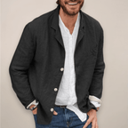 Linen Blazer Jacket For Men Breathable Relaxed Fit Everyday - Nalani - Fashion Clothing and Decor