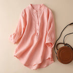 Linen Blend Summer Tunic Blouse Lightweight Chic Style - Nalani - UK and AUS Fashion Clothing and Decor