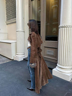 Long classic trench coat for women - Nalani - UK Fashion Clothing and Decor