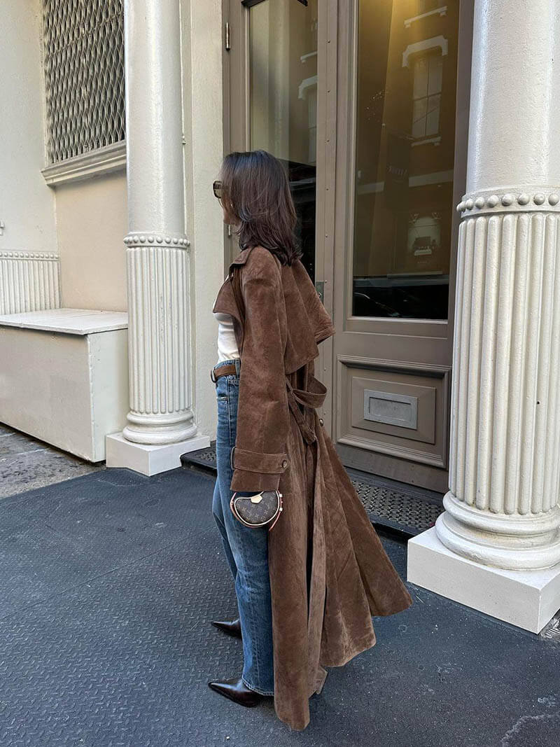 Long classic trench coat for women - Nalani - UK Fashion Clothing and Decor