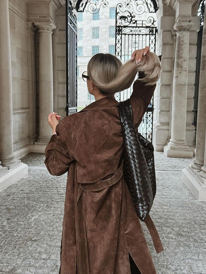Long classic trench coat for women - Nalani - UK Fashion Clothing and Decor