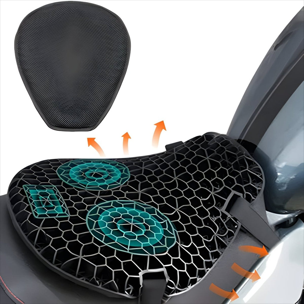 Long Distance Travel Motorcycle Gel Seat Cushion Breathable Petal Design - Nalani - Fashion Clothing and Decor
