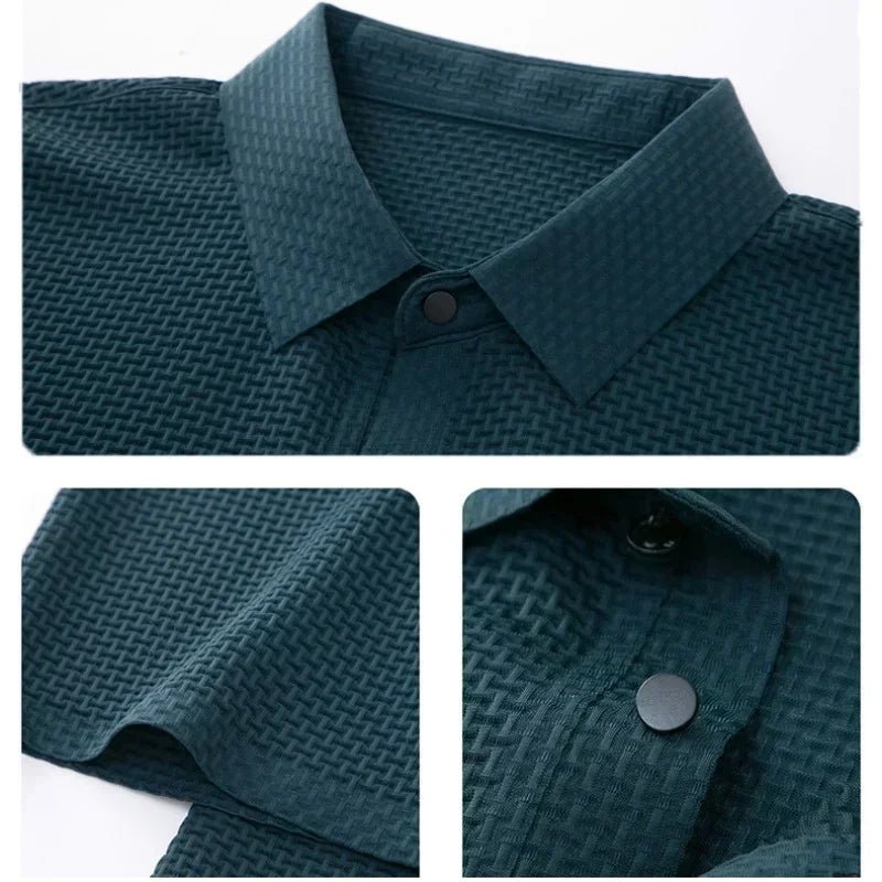 Loom - Polo Anti Crease Short Sleeve Breathable Lightweight Shirt - Nalani - Fashion Clothing and Decor