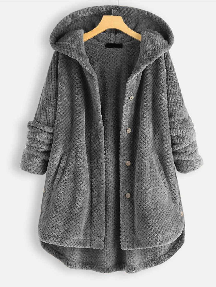 Loose Fit Hooded Sweater For Women Long Sleeves Casual - Nalani - UK Fashion Clothing and Decor