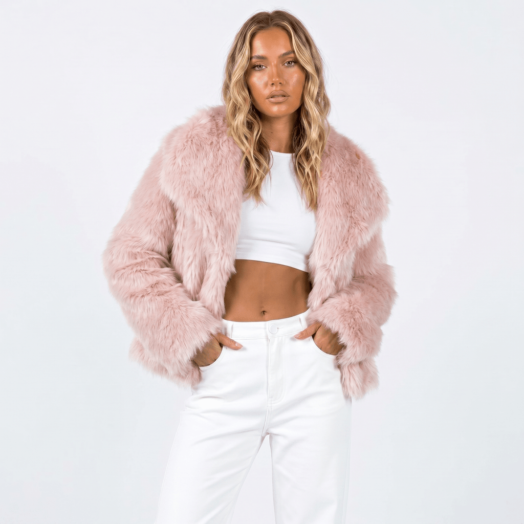Luxury Faux Fur Jacket for Women – Fluffy Faux Fur Coat for Winter & Evenings, 8 Colours, XS–2XL – Sienna Moreau - Nalani - Fashion Clothing and Decor