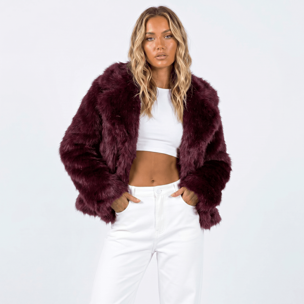 Luxury Faux Fur Jacket for Women – Fluffy Faux Fur Coat for Winter & Evenings, 8 Colours, XS–2XL – Sienna Moreau - Nalani - Fashion Clothing and Decor