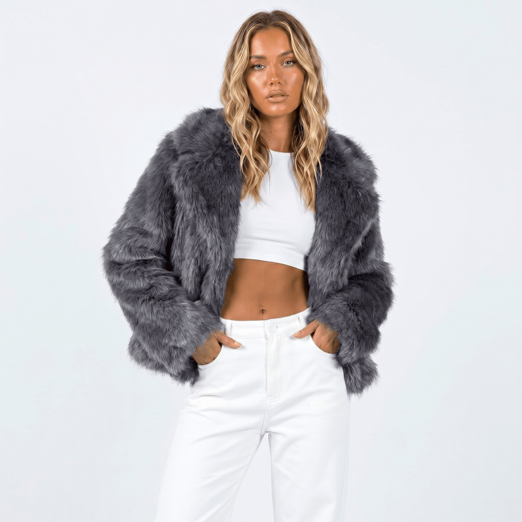 Luxury Faux Fur Jacket for Women – Fluffy Faux Fur Coat for Winter & Evenings, 8 Colours, XS–2XL – Sienna Moreau - Nalani - Fashion Clothing and Decor